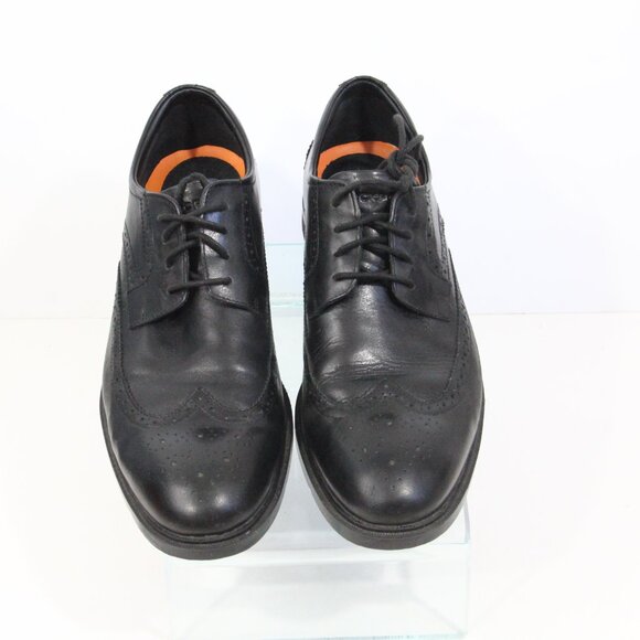 Rockport Mens Black Leather Wingtip Oxford sz 10 Professional Shoes Dress main image 5